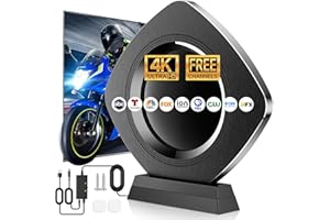 RAGNAL Strongest TV Antenna, 1600+ Miles Long Range Digital Antenna for Smart TV Indoor Outdoor, 360° Reception Local Channels HD TV Antenna with Amplifier Signal Booster Support 8K 4K 1080p -36ft Cable