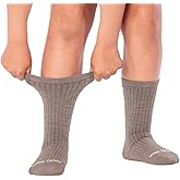 Wide Open Micro Crew Men's Socks - Merino Wool Socks for Men, Everyday Wide, Crew for Wide Feet (Style 9001)