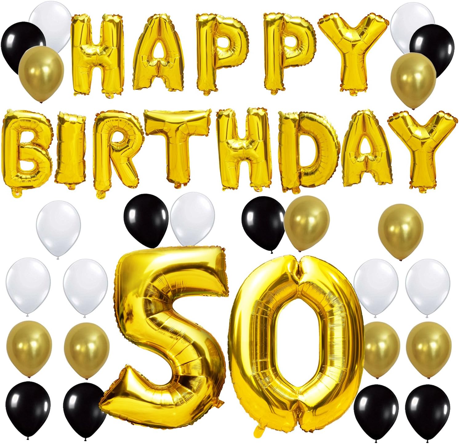 Decorations Et Accessoires De Fetes Loisirs Creatifs 24 Pieces Noir Or Blanc Latex Ballon Parfait Pour La Decoration De Fete Danniversaire De 40 Ans Kungyo Joyeux Anniversaire Happy Birthday Lettres Ballon Nombre 40