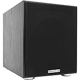 Rockville Rock Shaker 8 Black, 8" Powered Subwoofer, 400W, Deep Bass, Class-D Amp, RCA/Speaker Inputs, for Home Theater & Studio