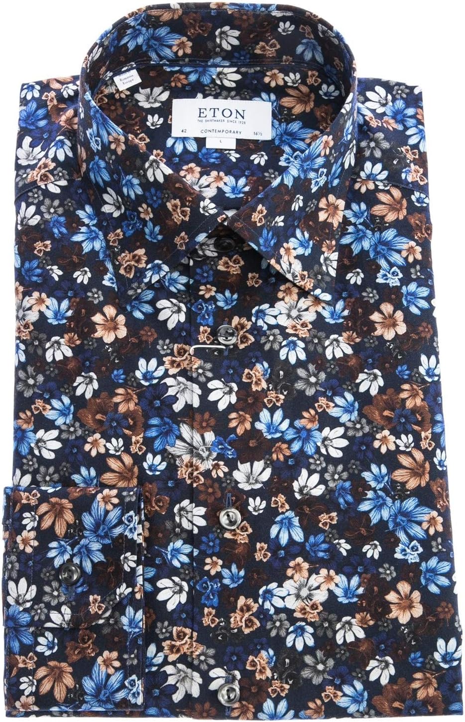 Eton Floral Print Shirt in Navy: Amazon.ca: Sports & Outdoors