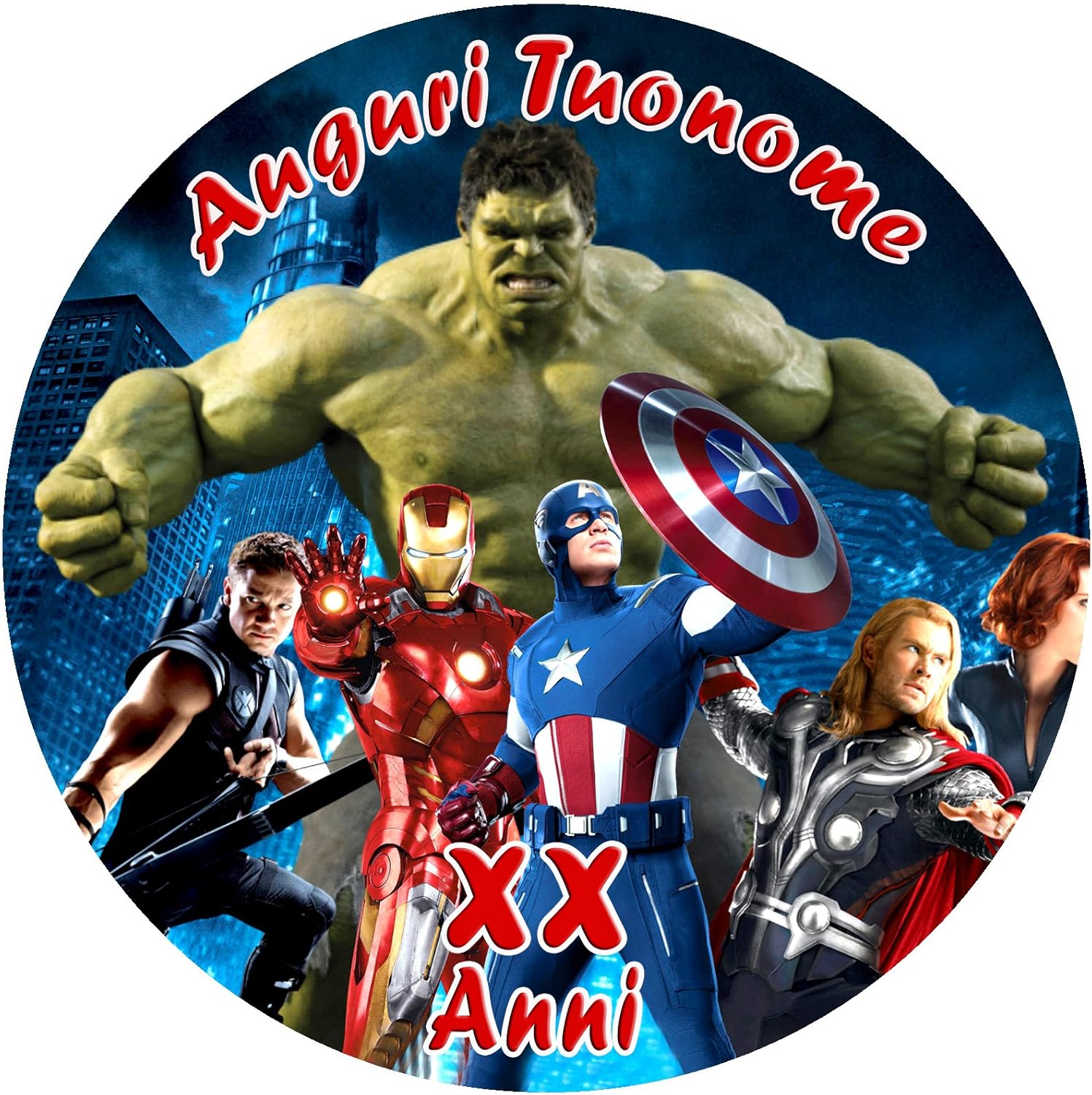 Cialda Supereroi The Avengers Cialda Per Torta Cake Design