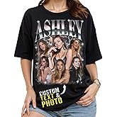 Custom Bootleg Rap Shirt with Photo Text, Vintage Custom Picture Shirt for Girlfriend, Boyfriend, Dad, Mom, Pet Lover Friend