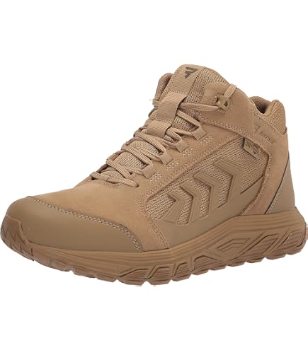 Bates Rush Mid Tactical Boots Mens 11 Coyote Brown Lightweight Hiking E01042 Bates Rush Mid E01042 Mens Brown Canvas Lace Up Tactical  main image 3