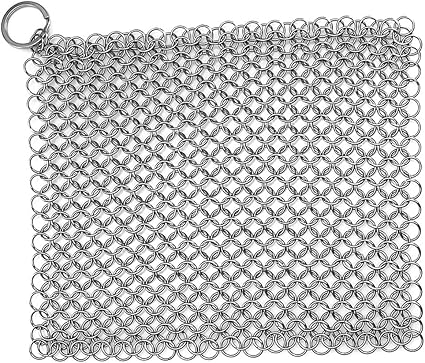 Amazon Com Stainless Steel Cast Iron Cleaner Chainmail Scrubber