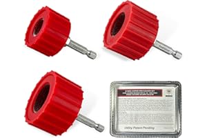 KWALITISTAR [3-Size Set] Copper Pipe Cleaner for Drill, Clean 1/2, 3/4, 1-in Copper Pipes & Tubes for Soldering, 3 Tube Cleaning Brushes, Model InerLok050, 075, 100, w/ Stainless-Steel Wire Bristles & 1/4” Shank