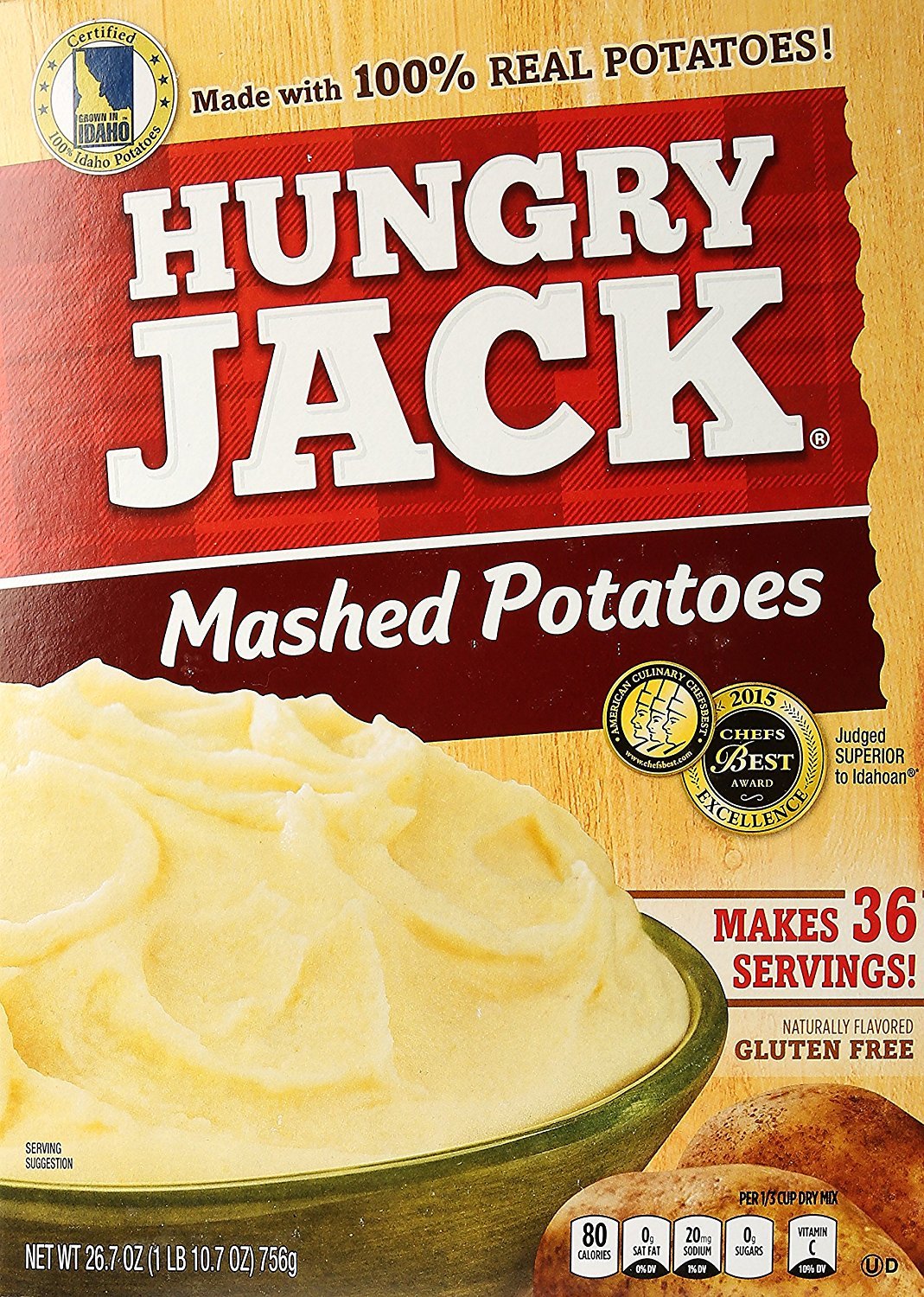 Hungry Jack Instant Mashed Potatoes, Naturally Flavored - Family Size ...