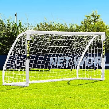 Amazon Forza 8 X 4 試合用サッカーゴールポスト 8フィート X 4フィート サッカーゴール ジュニア試合や裏庭での試合に 子供用 サッカートレーニング器具 サッカーネット サッカーゴール Net World Sports ゴール