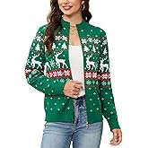 Totatuit Womens Long Sleeve Knitted Zip-Up Cardigan Sweaters Lightweight Crew Neck Cropped Shrug Fall Sweatshirts Jacket