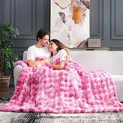 Cozy Bliss Faux Fur Throw Blanket for Couch, Fuzzy