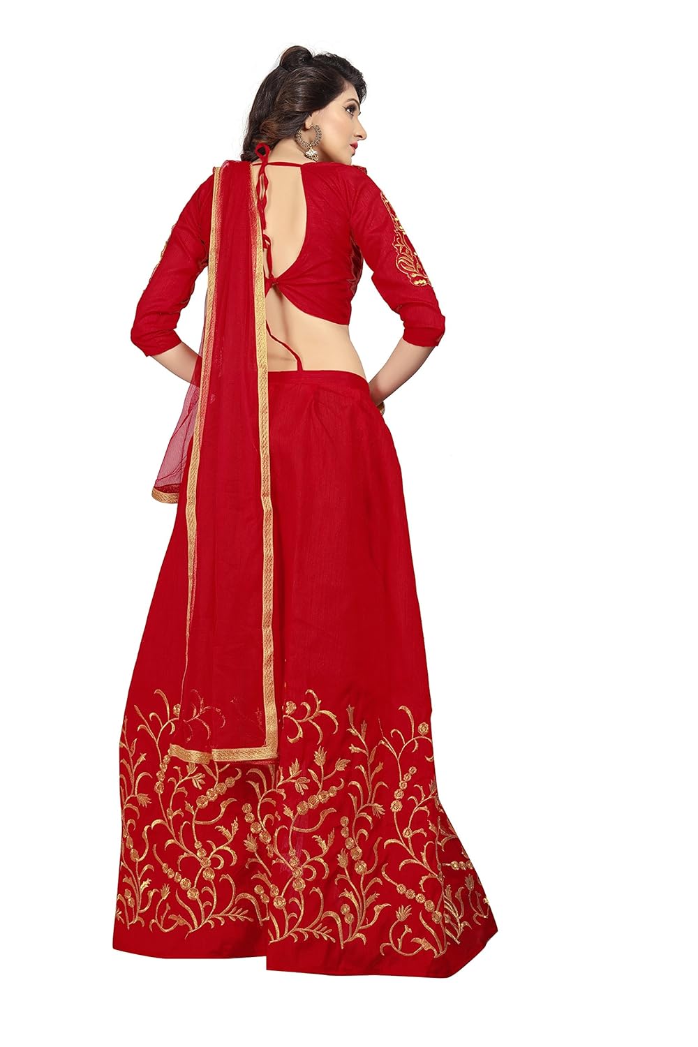 florence women's raw silk maroon party wear designer semi-stitched gown(lg012-new)