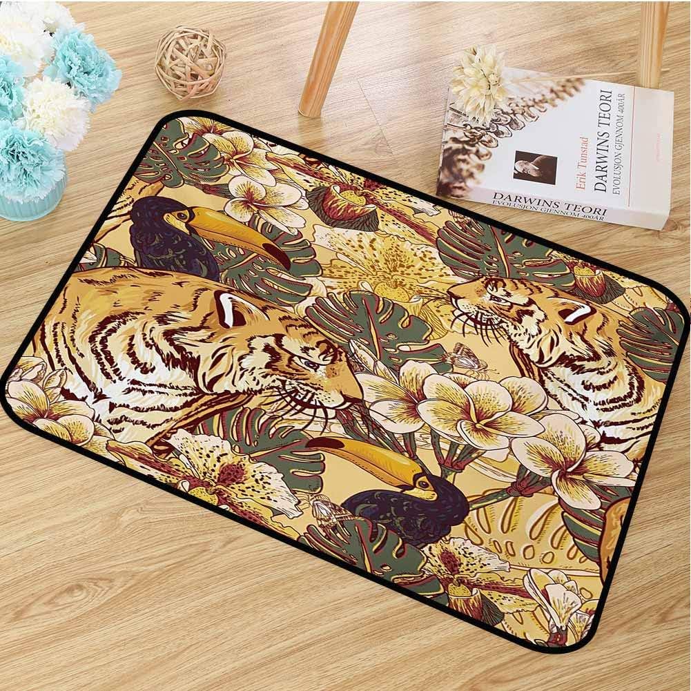 Tiger Inlet Outdoor Door mat Tropical Animals Symbol of