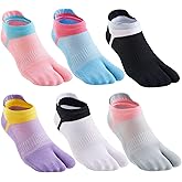 Women Tabi Socks No Show Split Toe for Sandal Flip Flop Ninja Japan Cotton 6 Pack