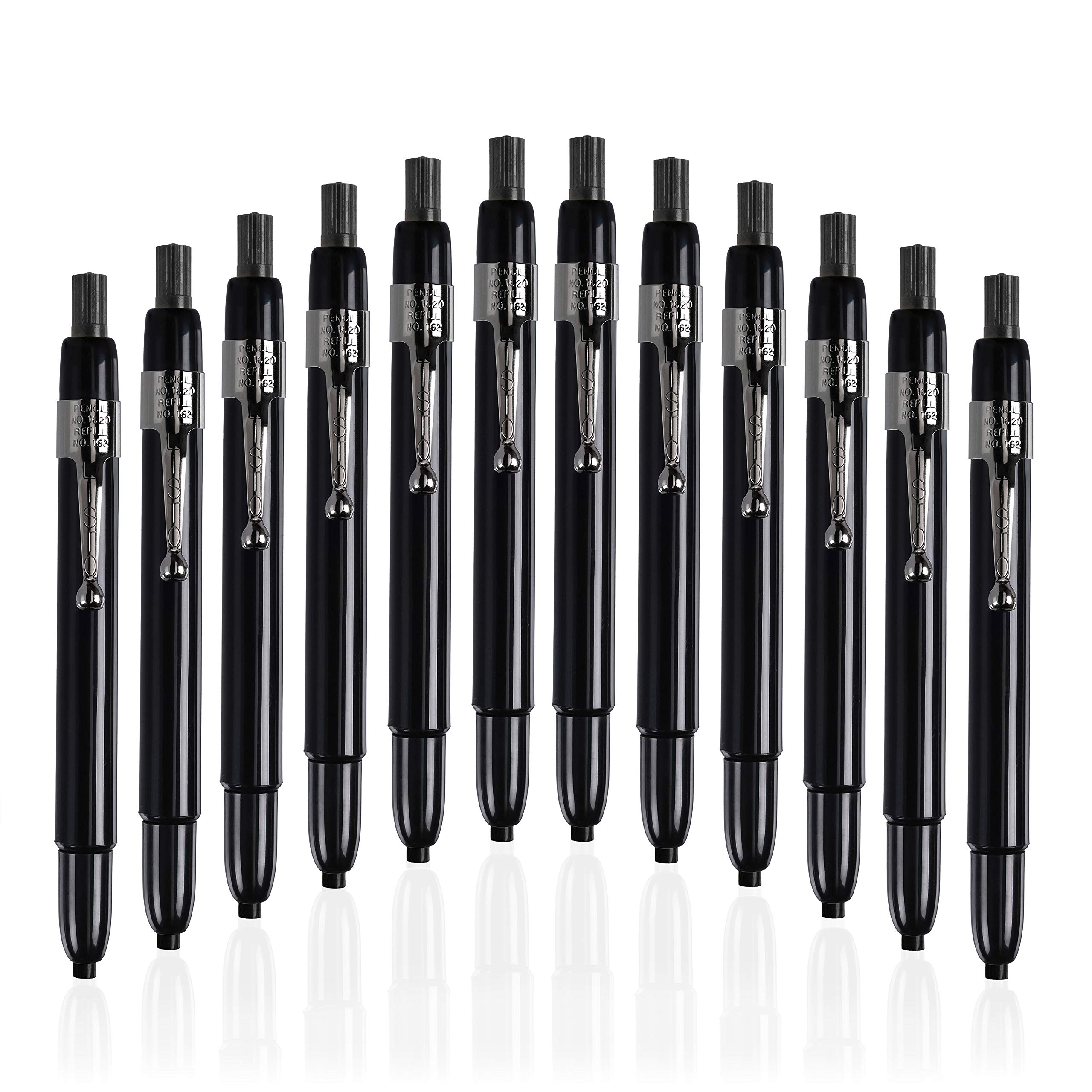 Marking Pencil, Mechanical, Refillable, Black, Sold as 1 Dozen