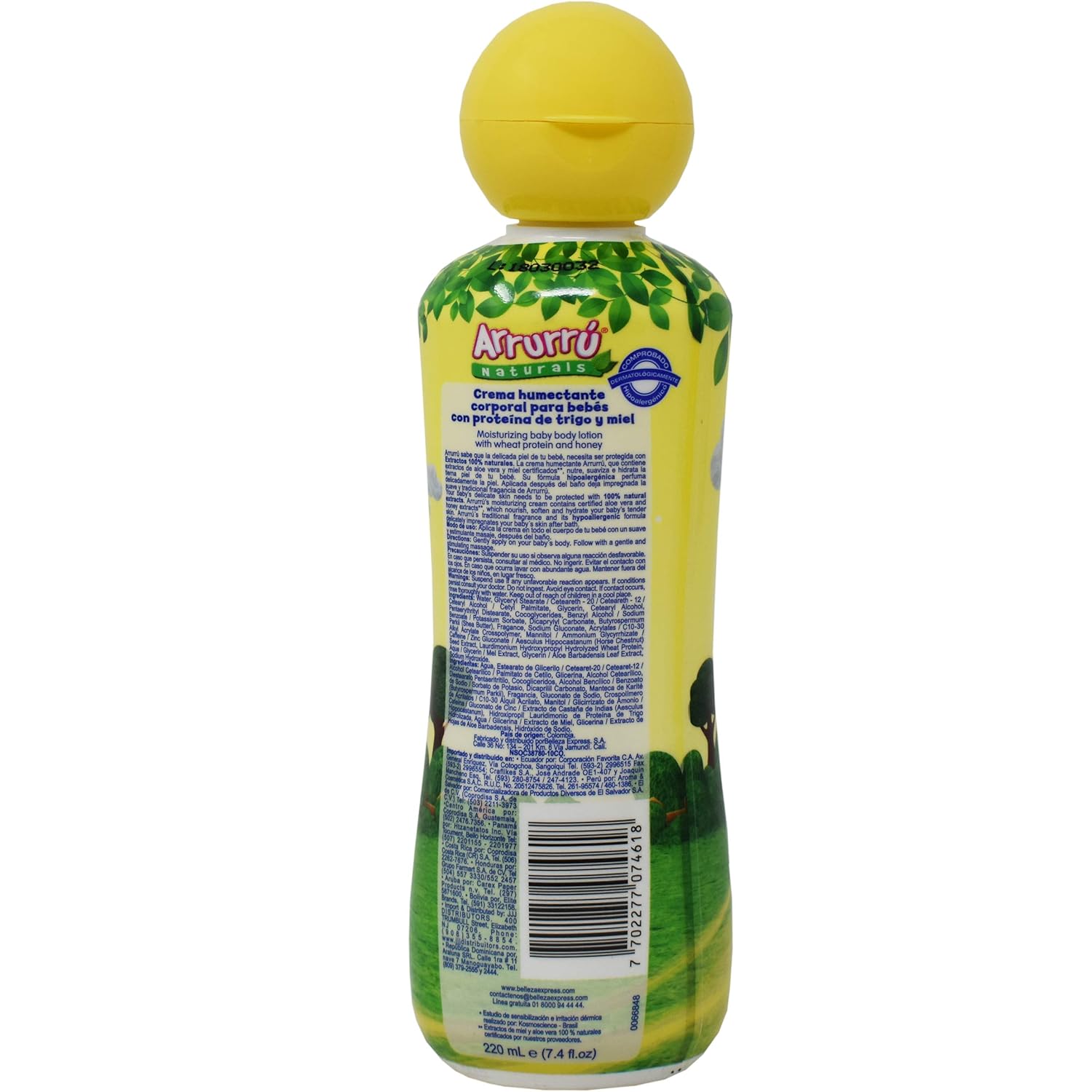 Amazon.com : Arrurru Naturals Crema Humectante Formula Original (Moisturizing Body Lotion For Baby Original Formula) 7.4 oz/ 220 ml : Baby