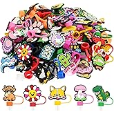 100PCS Random Different 10mm Colorful Straw Covers for Stanley Cup Dust Proof Reusable Drinking Straw Toppers Bulk PVC Straw Cover for 0.4in Tumbler Cup Straw Accessories Party Favor gifts