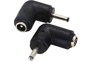zdyCGTime DC3.0x1.1mm Male 90 Degree Angle to DC5.5x2.1mm Female Adapter 5 Volt DC Barrel Power Jack Charging Cable Connector