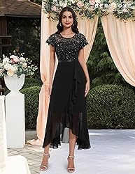 BeryLove Sequin Formal Dresses for Women Flutter