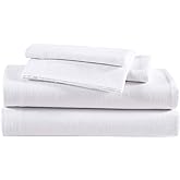 Eddie Bauer - Flannel Sheets Queen Size, Anti-Pilling & Wrinkle Resistant Cotton, Touchably Soft for All-Season Comfort - Bed Sheets with Matching Pillowcases & Fitted Sheet (Solid White)