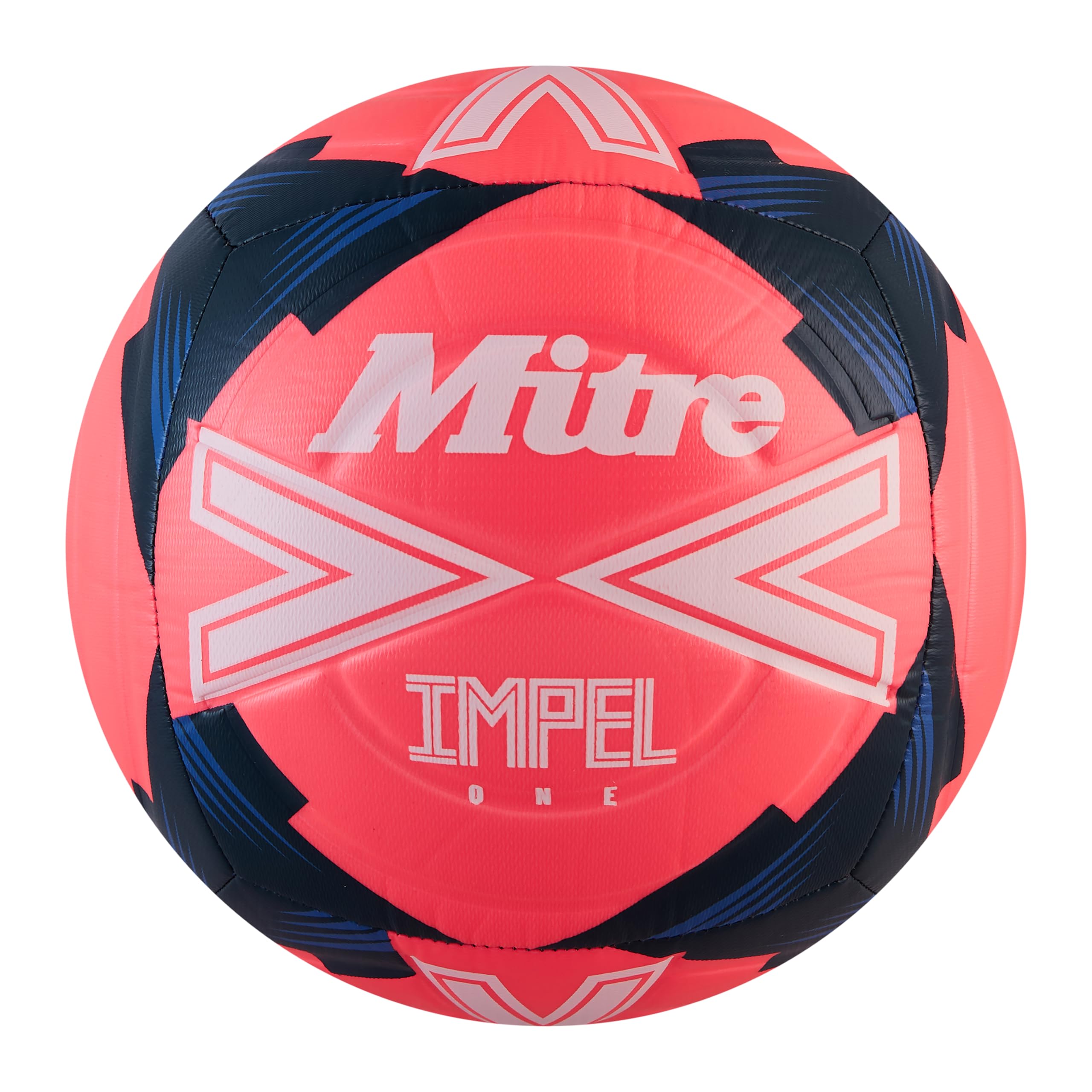 Mitre Adult Unisex Impel One 24 Football, Fluo Pink/White/Black, 4