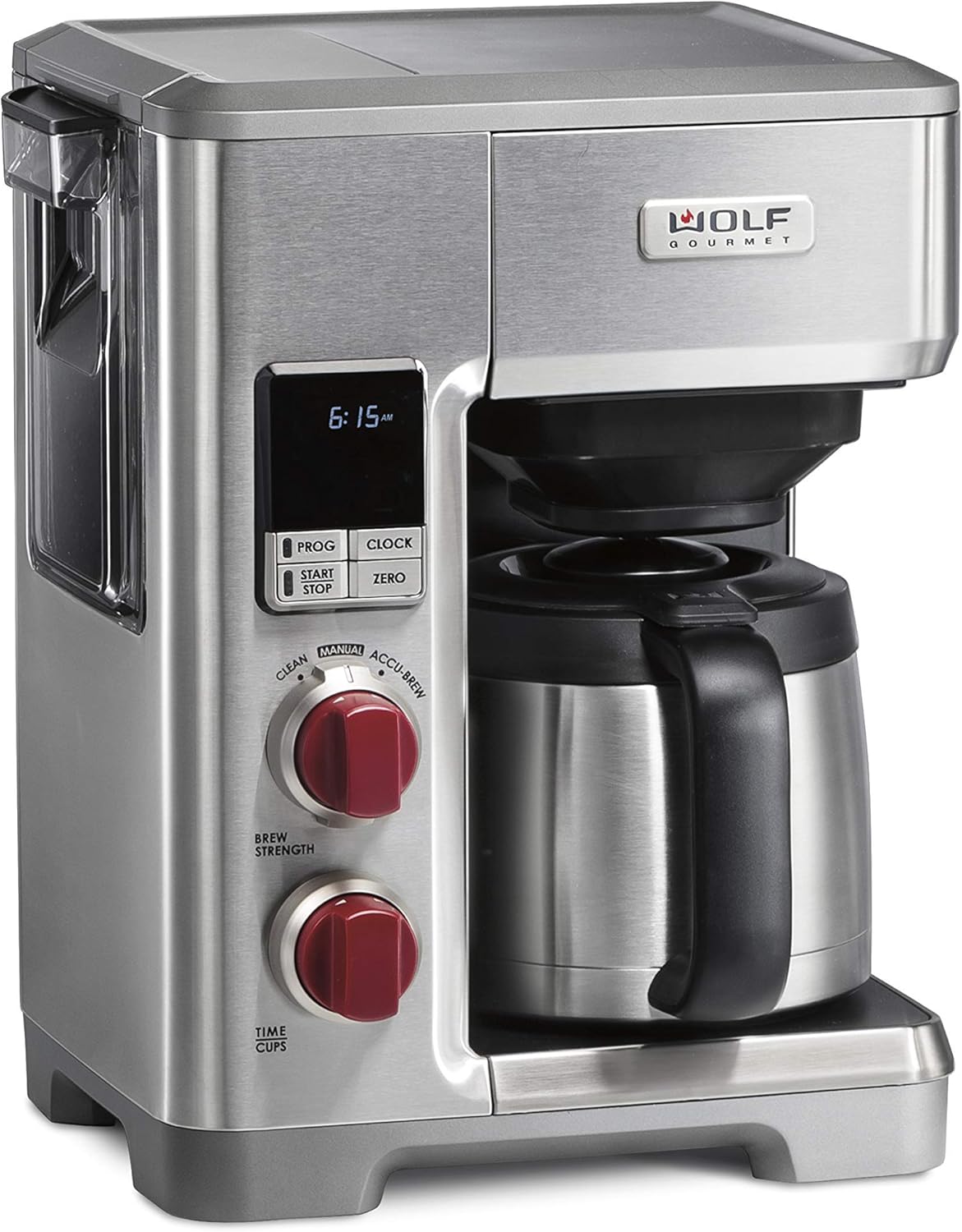 Wolf Gourmet 10-Cup Coffee Maker, Stainless Steel (Renewed)