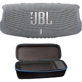 JBL Charge 5 (Gray) + Bundle with divvi! Protective Hardshell Case (Black)