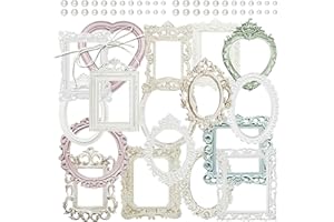 4 Packs Vintage Paper Frame Border Paperboard Photo Picture Frame Retro Scrapbooking Border Paper Mirror Frame Decorative Pap