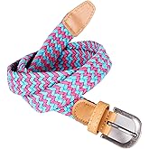 Peppercorn Kids Girls Stretch Cord Braided Belt - Children (8-14Y) Pink/Blue
