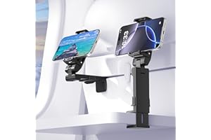 Perilogics 2025 Upgraded Travel Essentials Must Haves Airplane Phone Holder Mount. Improved Ergonomic Lever, Perfect for Long Flight, Cruise, Desk, Travel Gift for Content Creator