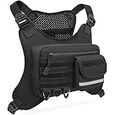 OCKLILY Chest Bag for Men Women, Outdoor Sports Running Vest Bag, Chest Pack for Running, Cycling, Hiking, Workouts, Travel