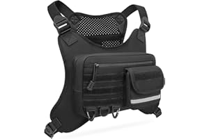 OCKLILY Chest Bag for Men Women, Outdoor Sports Running Vest Bag, Chest Pack for Running, Cycling, Hiking, Workouts, Travel