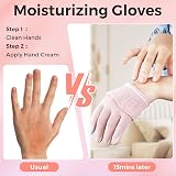 AovYoo 2 Pairs 100% Cotton Gloves for Eczema Dry Hands Touchscreen M view 2