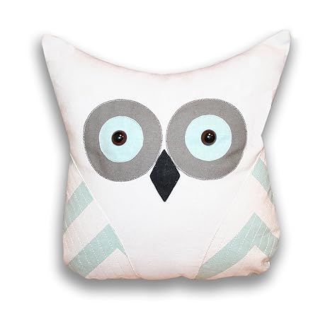 Thro By Marlo Lorenz 5882 Tootsie Applique Owl Shaped Pillow 14
