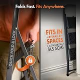 VonHaus 3 Step Ladder – Premium Folding Step Stool 150kg Steel Anti Slip view 5