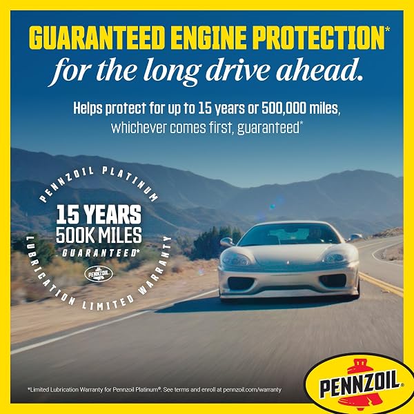 PENNZOIL PLATINUM FULL SYNTHETIC 5W-30 MOTOR OIL, 5 QUART