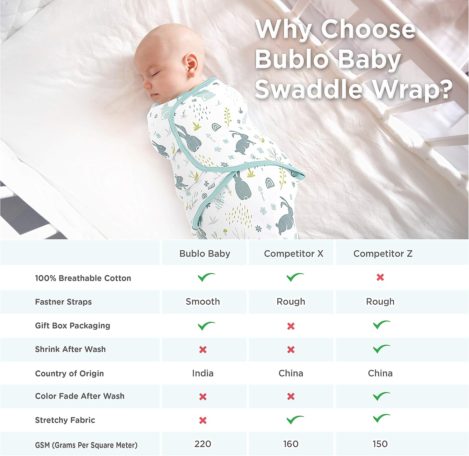 bublo baby swaddle wraps