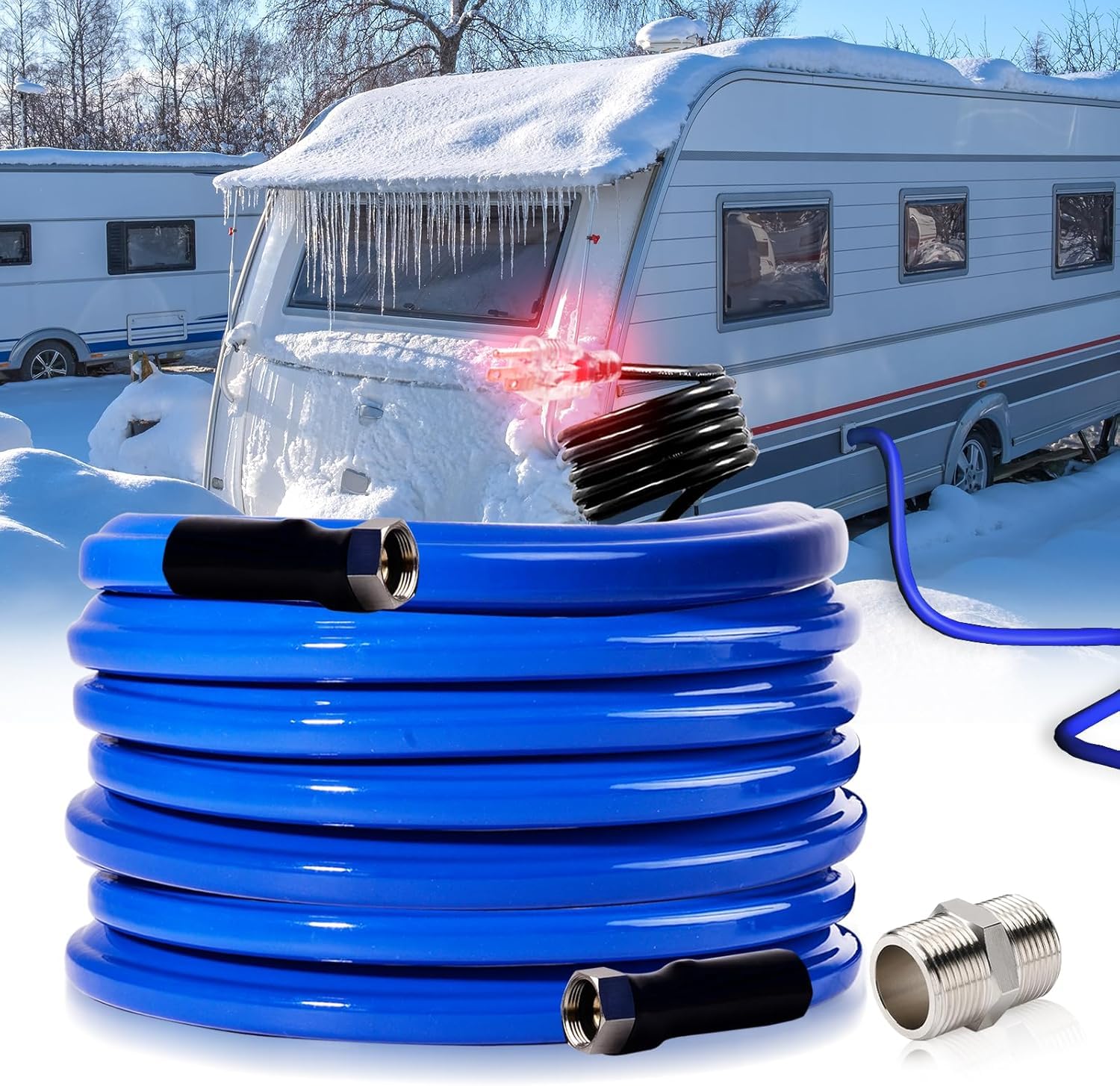 Photo 1 of Yurnomy 30FT Heated Water Hose for RV,Rv Heating Water Hose,-45 ? Antifreeze Heated Drinking Garden Water Pipe,Rv Accessories for Camper