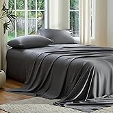 DOZ Sheet Set, 100% Viscose derived from Bamboo, Organically Grown, Buttery Soft, Cooling Sheets, High GSM, Deep Pockets - 2 Piece - 1 Pillowcase 1 Fitted Sheet (Storm, Twin XL)