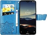 Reevermap Glitter Crystal Flip Case for 3.4 Phone - Blue Butterfly Design view 3