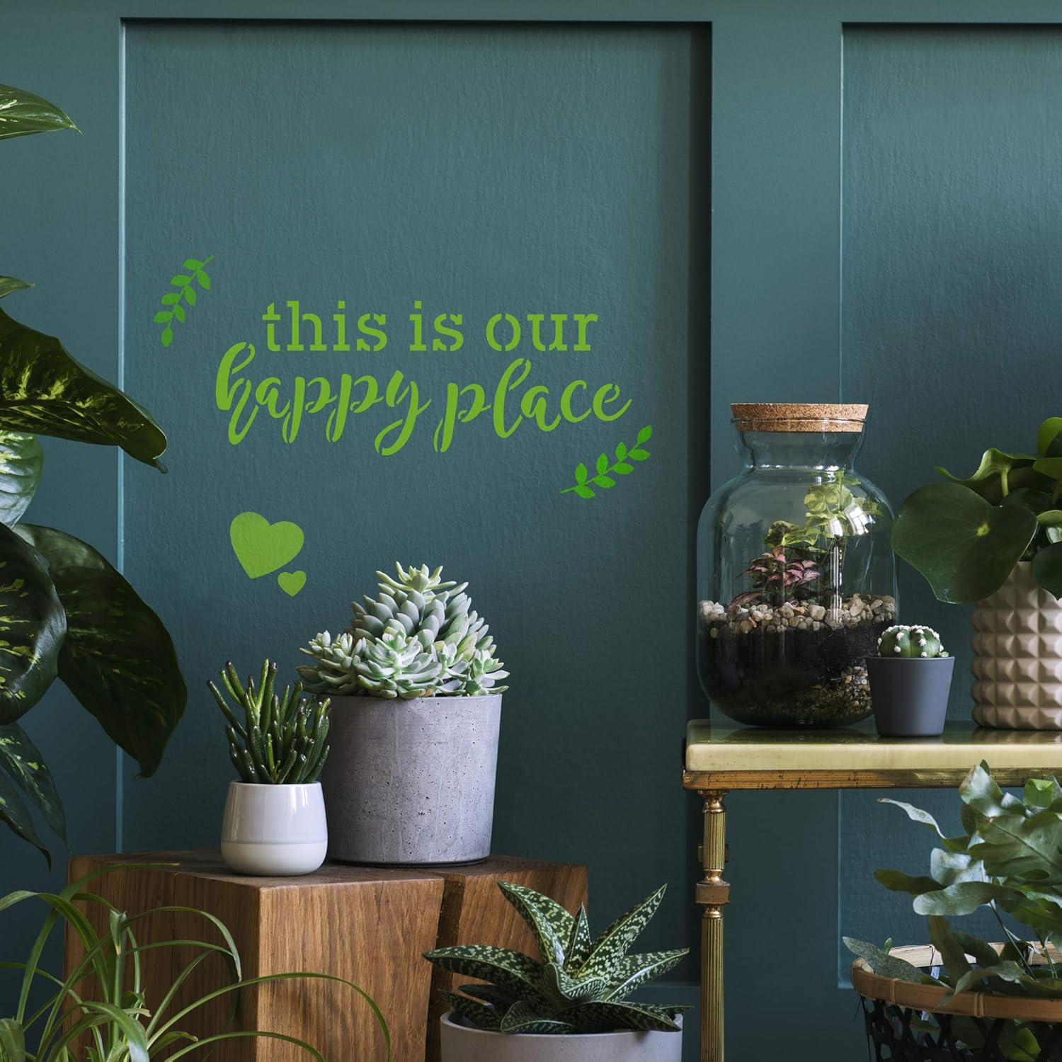 KIBAGA Reusable Letter Stencils for Painting on Wood and More - Easy Paint Welcome Sign Stencil Letters Set for Front Door or Porch Decor - Perfect Spring, Summer Or Christmas Decor for Your Home : Kitchen & Dining