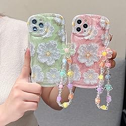 for iPhone 11 Pro Curly Wavy Case, Cute Colorful