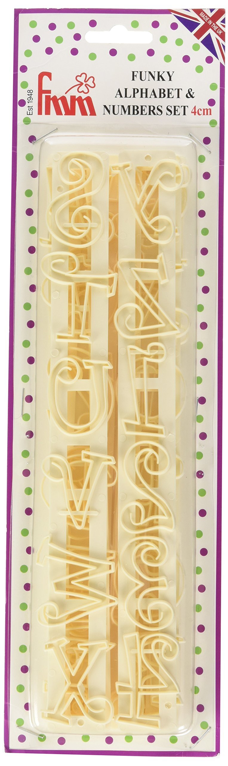 FMM Upper Case Funky Alphabet & Number Tappit Cutters Set