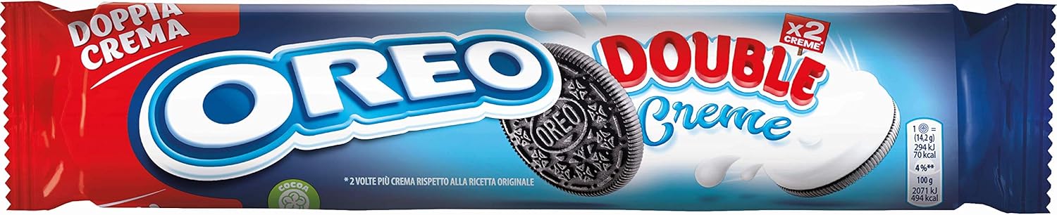 Oreo Doppia Crema Biscotti Al Cacao Con Crema Di Vaniglia 157g Amazon It Alimentari E Cura Della Casa