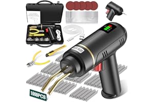 KingMiKi 200W Cordless Plastic Welder Tool, 5000 mAh USB Rechargeable 1000PCS Plastic Welder Staples Plastic Weld Kit Welding Gun, Hot Stapler Plastic Repair Welding Kit, Plastic Crack Bumper Repair