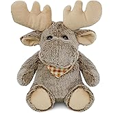 Puzzled Super-Soft Sitting Moose Plush, 11"