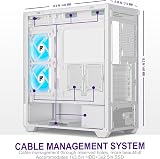 FOIFKIN F1 ATX Mid-Tower Case with 6 ARGB PWM Fans White view 7