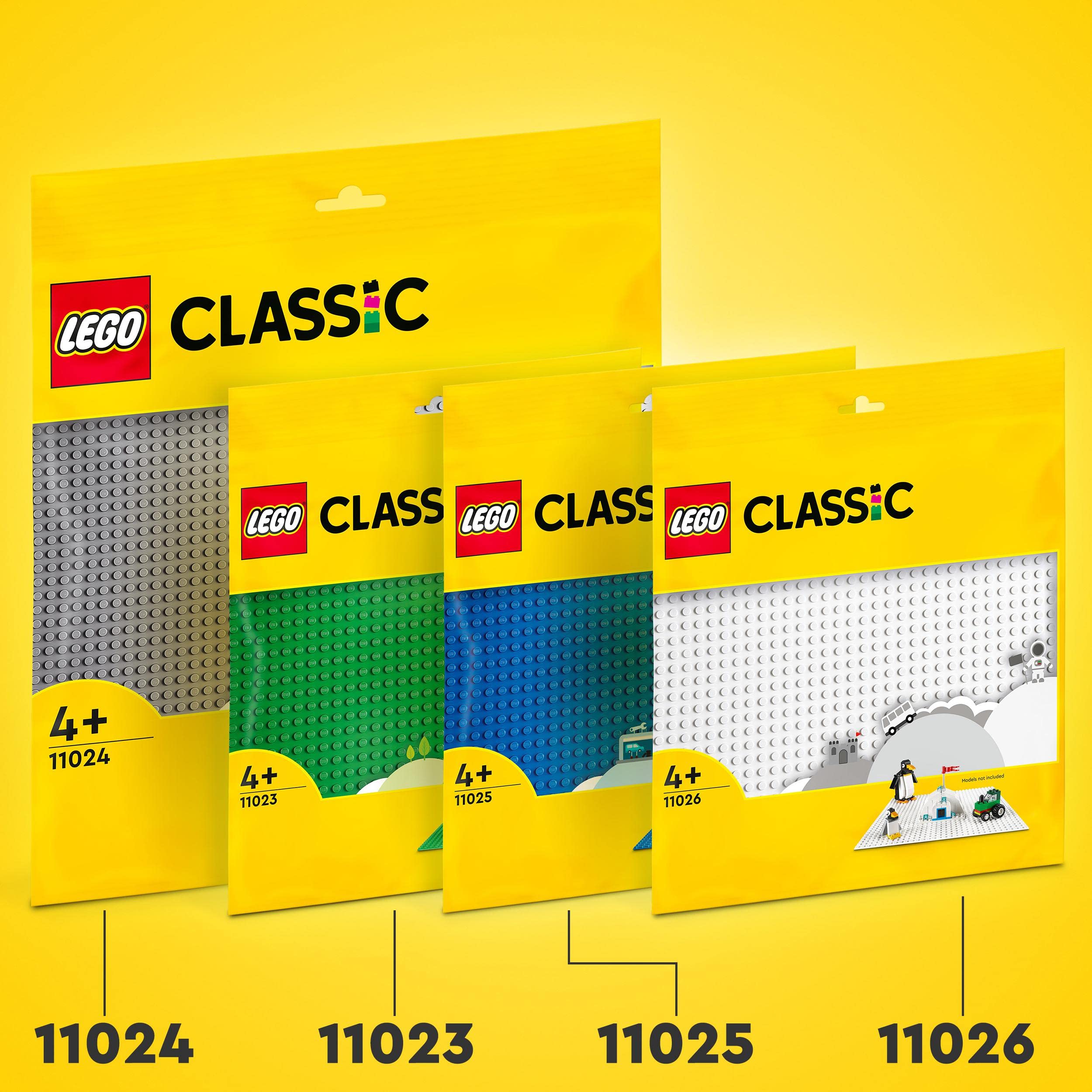 LEGO 11025 Classic Blaue Bauplatte, quadratische Grundplatte mit 32x32 Noppen als Basis für Konstruktionen und für weitere Sets, Konstruktionsspielzeug für Kinder 4