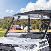 KEMIMOTO 3-IN-1 Flip Windshield Compatible with Polaris Ranger XP 1000/Crew 2017-2026, Polaris Ranger 1000/Crew 2020-2026(Fit Grab bar and Center Console)
