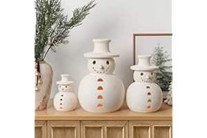 Christmas Decorations-Handmade Terracotta Snowman-S