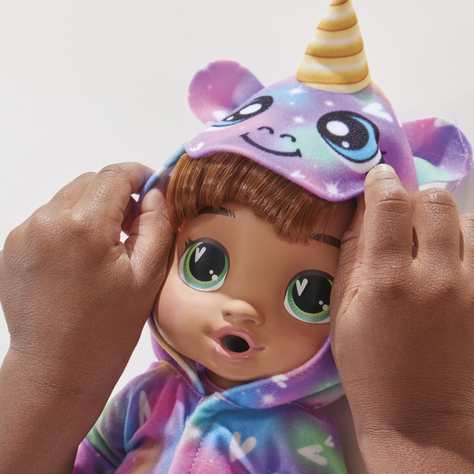 Baby Alive Super BFF Sophia Sparkle Brown Hair Dress Up Baby Doll Playset, 11 Inches, Toys for 3 Year Old Girls & Boys & Up (Amazon Exclusive)